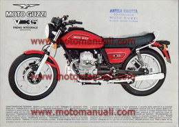 Moto Guzzi V35 350 1977 Depliant Originale Genuine Brochure Prospekt - Engines