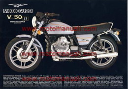 Moto Guzzi V 50 II 500 Depliant Originale Genuine Brochure Prospekt - Motoren