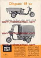 Moto Guzzi DINGOTRE 50 1965 Motocarro Depliant Originale Factory Original Brochure - Motoren