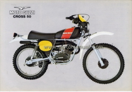 Moto Guzzi 50 Cross 1977 Depliant Originale Factory Original Brochure - Engines