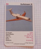 GULFSTREAM III  -  USA Business Jet,  Air Force, Air Lines, Airlines, Plane Avio - Speelkaarten