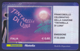 2009 ITALIA REPUBBLICA "TINTARELLA DI LUNA" TESSERA FILATELICA - Cartes Philatéliques