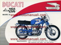 Ducati 250 DIANA MK 3 4V 1964 Depliant Originale Factory Original Brochure - Engines