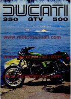 Ducati GTV 350 500 1978 Depliant Originale Factory Original Brochure - Motoren