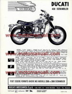 Ducati 450 SCRAMBLER 1970 Depliant Originale Factory Original Brochure - Motoren