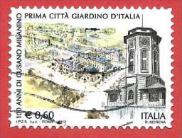 ITALIA REPUBBLICA USATO - 2012 - 100º Anniversario Della Città Di Cusano Milanino - € 0,60 - S. 3347 - 2011-20: Afgestempeld