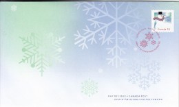 Canada FDC Scott #2124 50c Snowman, Valley At Upper Left - Christmas - 2001-2010