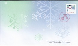 Canada FDC Scott #2124i 50c Snowman, Peak At Upper Left - Christmas - 2001-2010