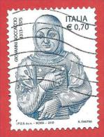 ITALIA REPUBBLICA USATO - 2013 - 700º Anniversario Della Nascita Di Giovanni Boccaccio - € 0,70 - S. 3403 - 2011-20: Afgestempeld