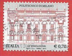ITALIA REPUBBLICA USATO - 2013 - Politecnico Di Milano - € 0,70 - S. 3389 - 2011-20: Gebraucht