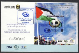 Palestine 248, Rfdc,  Palestinian Authority, 2013,  FDC New FIFA Block 36,  MNH. - Palästina