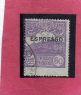 SAN MARINO 1923 ESPRESSI NUOVO VALORE CENT. 60 ESPRESSO SPECIAL DELIVERY TIMBRATO USED - Timbres Express