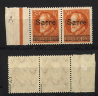 Saar,23,AII,xx,gep. - Unused Stamps