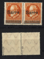 Saar,23,BIII+ HI Im Paar,xx,gep. - Unused Stamps