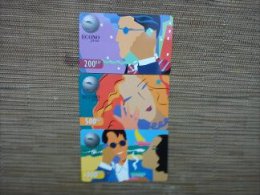 Set Econo 3 Cards Used - Cartes GSM, Recharges & Prépayées