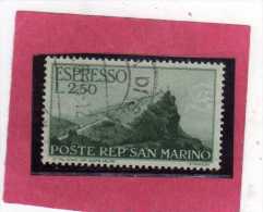 SAN MARINO 1945 ESPRESSI VEDUTA SPECIAL DELIVERY VIEW ESPRESSO LIRE 2,50 USATO USED - Express Letter Stamps