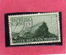 SAN MARINO 1945 ESPRESSI VEDUTA SPECIAL DELIVERY VIEW ESPRESSO LIRE 2,50 USATO USED - Timbres Express