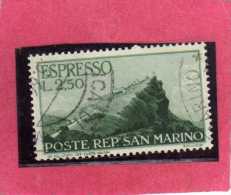 SAN MARINO 1945 ESPRESSI VEDUTA SPECIAL DELIVERY VIEW ESPRESSO LIRE 2,50 USATO USED - Express Letter Stamps