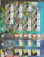 Poland 2014 8 SHEETS  PHILATELIC EXHIBITION WARSAW FISHES,FISH - Ungebraucht