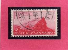 SAN MARINO 1945 1946 ESPRESSI VEDUTA SPECIAL DELIVERY VIEW ESPRESSO  LIRE 5 USATO USED - Express Letter Stamps