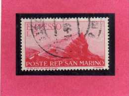 SAN MARINO 1945 1946 ESPRESSI VEDUTA SPECIAL DELIVERY VIEW ESPRESSO  LIRE 5 USATO USED - Francobolli Per Espresso