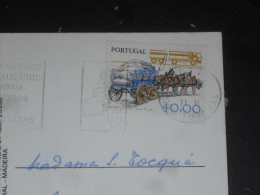 LETTRE PORTUGAL AVEC YT 1411 - CHARRETTE ET CAMION REMORQUE - MADEIRE MADEIRA BRODEUSE BRODERIE - - Briefe U. Dokumente