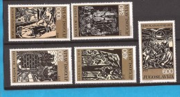 1978  1758-62  GRAPHIKEN  JUGOSLAVIJA JUGOSLAWIEN  ARTE  SOZIALE GRAPHIKEN   MNH - Neufs