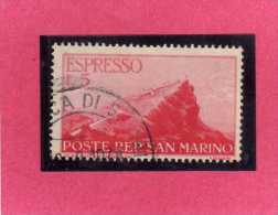SAN MARINO 1945 1946 ESPRESSI VEDUTA SPECIAL DELIVERY VIEW ESPRESSO LIRE 5 USATO USED - Exprespost