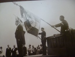 Carte Photo Cérémonie Militaire Mulhouse Sur Le Drapeau - Mulhouse