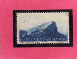 SAN MARINO 1945 1946 ESPRESSI VEDUTA SPECIAL DELIVERY VIEW ESPRESSO LIRE 10 USATO USED - Express Letter Stamps