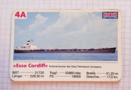 Esso Cardiff  - Tanker Containers, Esso Petroleum Company GB / Playing Card, Super Trumpf - Sonstige & Ohne Zuordnung