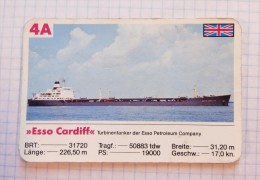 Esso Cardiff  - Tanker Containers, Esso Petroleum Company GB / Playing Card, Super Trumpf - Other & Unclassified