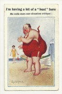 Humour. Gros Monsieur Avec Un Maillot Sur Le Point De Craquer Sur La Plage. Donald Mc Gill - Mc Gill, Donald