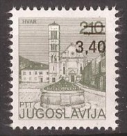 1978  1738  TURISMO  JUGOSLAVIJA JUGOSLAWIEN  HVAR KROATIEN OVERPRINT DEFINITIVE   MNH - Unused Stamps