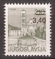 1978  1738  TURISMO  JUGOSLAVIJA JUGOSLAWIEN  HVAR KROATIEN OVERPRINT DEFINITIVE   MNH - Ungebraucht