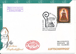 Austria AIRSHIP MAIL Pro Juventute Number 29 Niklasdorf 6-12-2001 With More Postmarks - Autres & Non Classés