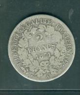 Argent Silver 2 Francs 1871 A + Ceres Pieb6108 - 1870-1871 Gouvernement De La Défense Nationale