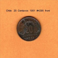 CHILE   20 CENTAVOS  1951  (KM # 177) - Chile