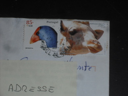 LETTRE RECOMMANDEE PORTUGAL AVEC YT 2465 ET 2507 - OISEAU TALEVE SULTANE - GIRAFE - - Cartas & Documentos