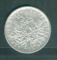 5 Francs Argent  Année 1963 Tb / Sup Pieb6209 - 5 Francs