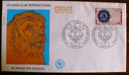 FRANCE Lions Club,  Yvert N°1534 FDC, Sur Enveloppe 1er Jour. 28/10/1967 - Rotary Club