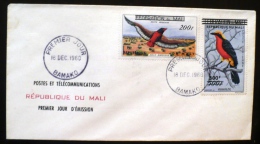 MALI Oiseaux Yvert PA 5/8, Sur 2 EnveloppeS 1er Jour,  FDC; Emis En 1960 (2 Scans) - Autres & Non Classés