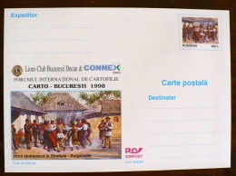 ROUMANIE. Rotary, Lions Club, DANSES RURALES DANS Strehaia-BURGSTALLER, 1998, ENTIER POSTAL - Rotary, Lions Club