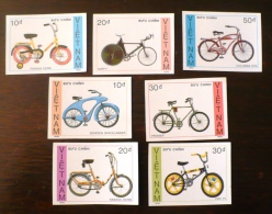 VIETNAM Velos, Bicyclette. Yvert 904/10 Serie Complete Non Dentelée Emise En 1988. ** MNH. Imperforate. - Radsport