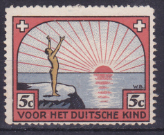 Dutch White Cross Spendenmarke For The German Child - Guerre Mondiale (Première)