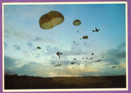 TRANSALL C. 160 - Largage Au Crépuscule Abwurf In Der Dämmerung Carte Grand Format 17,5 X 12,5 Cm - Parachutting