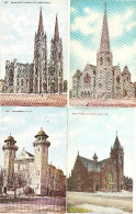 DENVER :4 Old Cards Avec Des Eglises (vers 1910) Trinity Church, Central Presbyterian Church, Temple Emanuel, Etc - Denver