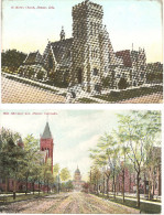 DENVER : 2 Old Cards (vers 1910) With St Mark's Church And Sherman Avenue - Denver