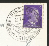 MADERHALM Berghotel Bei Fischen Schwaben Allgäuer Alpen Stempel Hitler-Briefmarke 1942 - Fischen