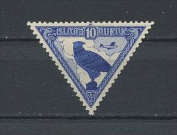 ISLANDE 1930 PA N° 3 * Neuf = MH Trace De Charnière Cote 25 € Faune Oiseaux Faucon Birds Fauna Animaux Parlement - Posta Aerea